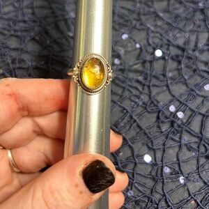 Sterling silver citrine ring. Size 9.